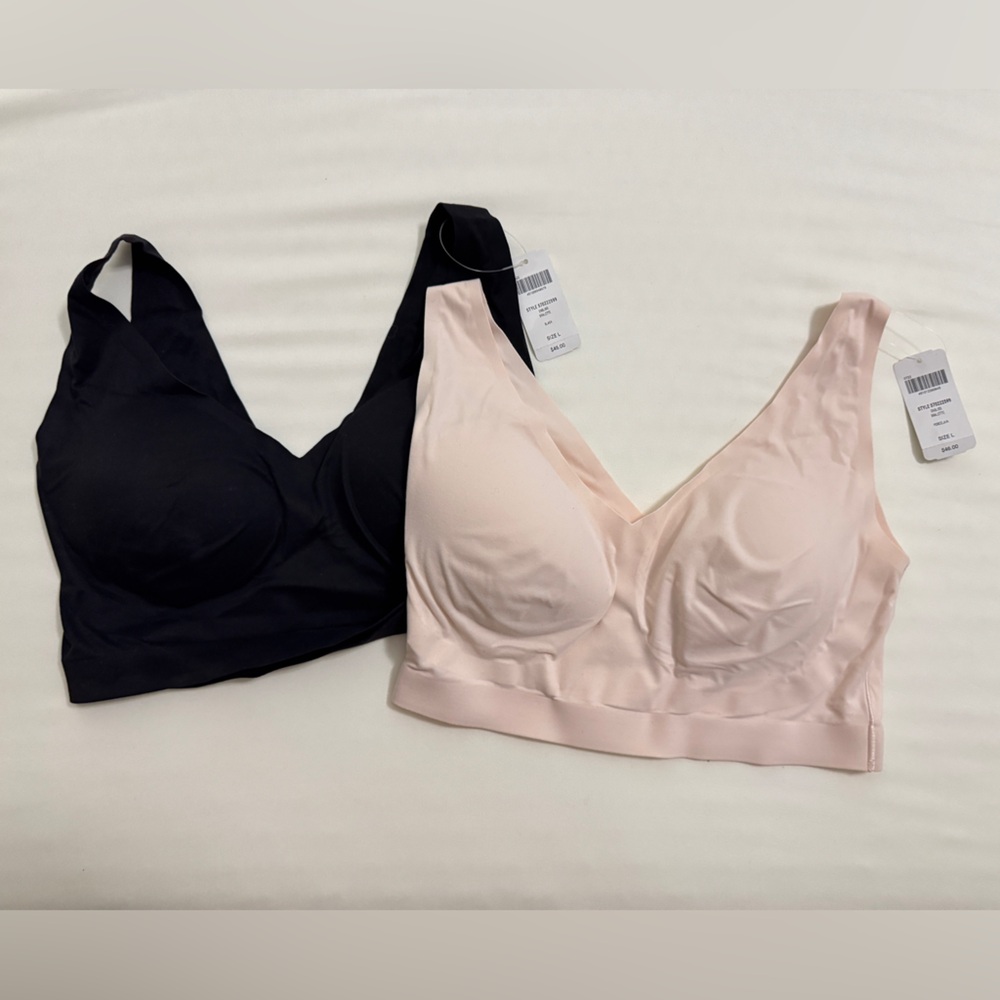Soma Black and Cream Bralette Set